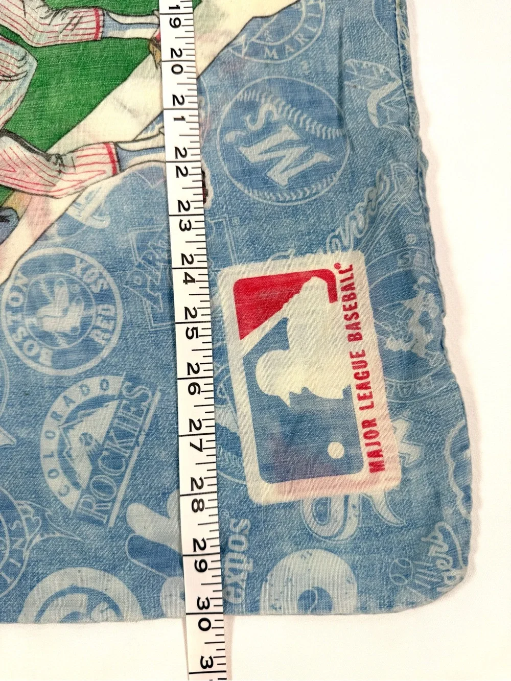 VINTAGE THE BIBB COMPANY MLB LogosBaseball Pillowcase 1994 Made In USA 90s Retro